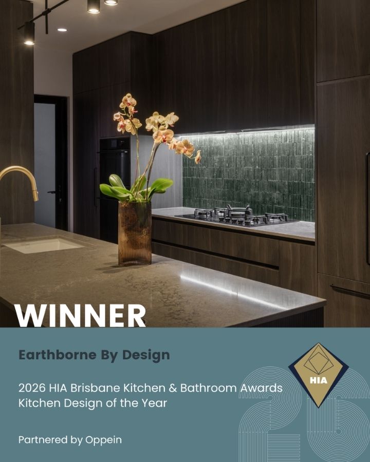 Award-winning kitchen with a green tiled splashback, Kitchen Design of the Year