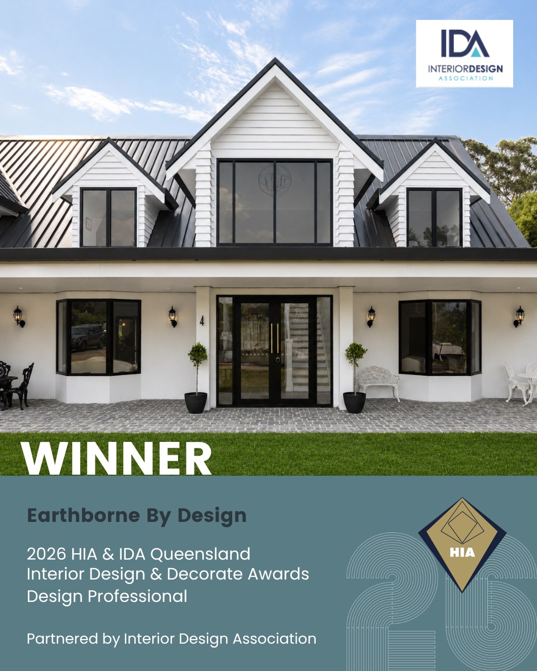 Award-winning home exterior, Design Professional