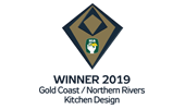2019 HIA Gold Coast/Northern Rivers winner badge for design
